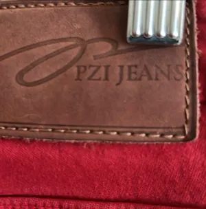 Pzie red jeans women size 6 length 38 inseam 29 rise 10 thumbnail 4