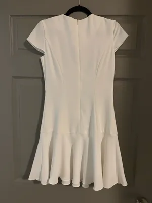 Amanda Uprichard Short Sleeve White Dress Small thumbnail 2