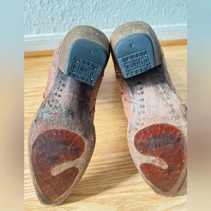 Corral Vintage Distressed Women's Daisy Overlay Cowgirl Boot Snip Toe Size 6 1/2 thumbnail 12