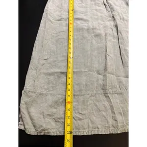 Tom Tom Emma Skirt Sage Green Linen Maxi Elastic Waist Size Medium 740-9343 thumbnail 2