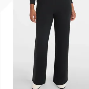 Avia Womens Black Wide Leg Fleece Pants Satin Side‎ Stripe High Rise Small NWT thumbnail 6