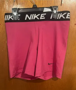 Nike Pink Bike Shorts with Black NIKE Waistband thumbnail 1