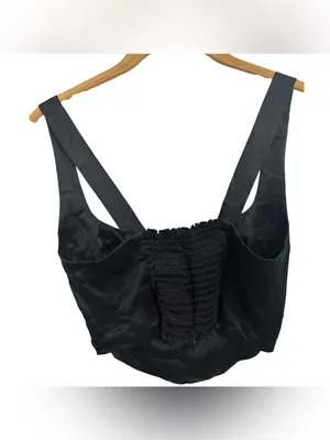 Reformation black Sorrento Silk Top thumbnail 3