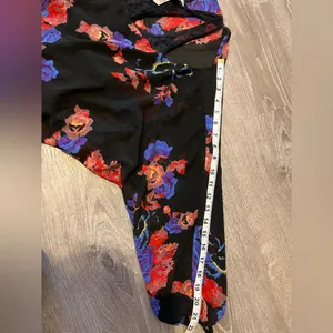 Free People Floral Blouse Bodysuit With Lace Underlay Boho Bohemian Women XS thumbnail 2
