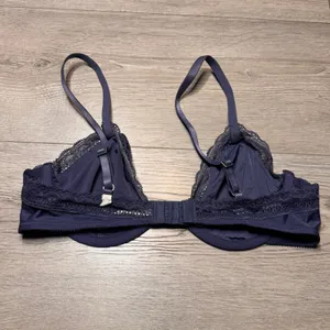 Gilligan & O'Malley Navy Blue Perfect‎ Unlined Underwire Lace Trim Bra 36B thumbnail 2