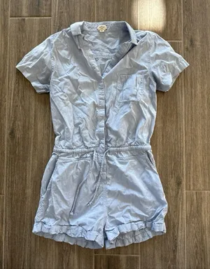 Wilfred Free Zero Blue Short Button Romper w/ Pockets thumbnail 1