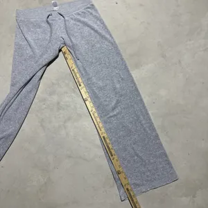 Juicy Couture Women's Gray Knit Jogger Pants Drawstring Pockets Cotton SZ M Y2K thumbnail 7