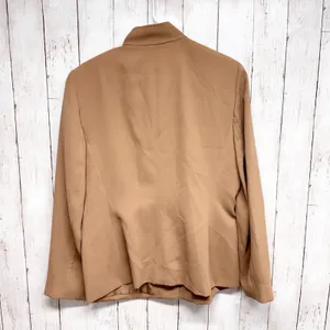Josephine‎ Chaus Jacket Women Size 10 Tan Mock Neck Button Collar Pocket Casual thumbnail 7