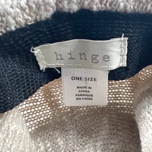Hinge Womens Knit Fedora Sun Hat Oatmeal Beige Brown Band One‎ Size Boho EUC thumbnail 5