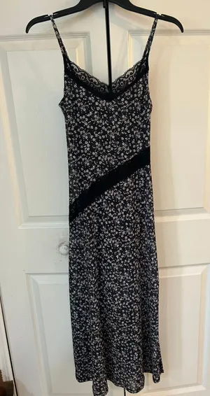 Topshop Floral Lace Mesh Midi Dress thumbnail 2