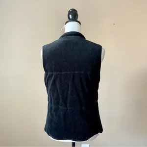 TOMMY HILFIGER | Black Velour Puffer Vest Sz L thumbnail 6