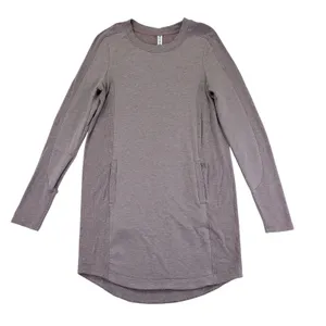 Athleta Balance Dress Long Sleeve Crew Tunic‎ Pockets Active Casual Mauve Small thumbnail 1