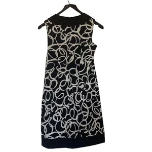 ALYX Dress Women's Size 6‎ Sleeveless Black White Mod Circle Print Career thumbnail 3
