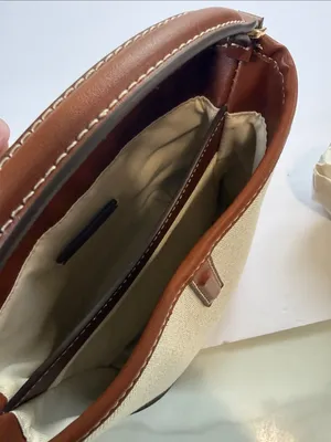 Mango Two-Tone Cream and Brown Crossbody Bucket Bag thumbnail 8