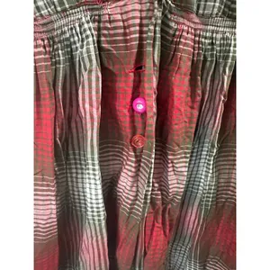 Vintage 50's Marcy Allen Original Red Green Plaid Puff Sleeve Button Dress thumbnail 4