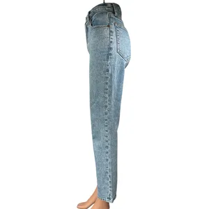 Abercrombie & Fitch The 90s Straight Ultra High Rise Blue Denim Jeans Size 24 thumbnail 2