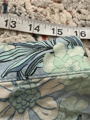LOFT Gardenia Mini Skirt Sz M linen blend button Flowy Boho Preppy thumbnail 9