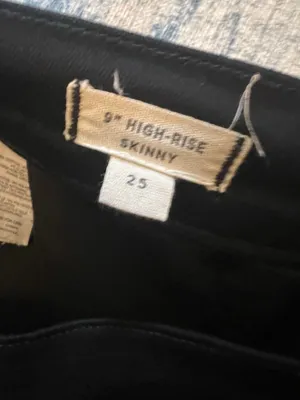Madewell Black 9" High Rise Skinny Jeans Women's 25" x 28" thumbnail 4