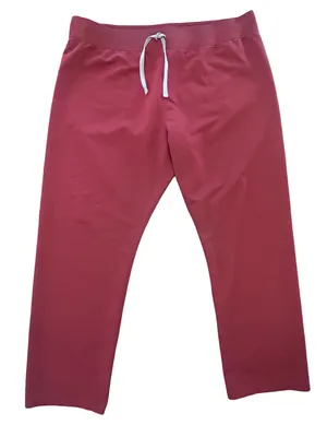 Figs Livingston burgundy maroon high-waisted straight leg scrub pants XXL reg thumbnail 1
