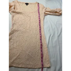 Express Y2K Floral Lace Mesh Long Sleeve Top Blush Pink Fairycore XS‎ thumbnail 6