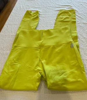 Free people neon yellow leggings S women thumbnail 1