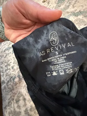 AS Revival Pocket Leggings Black Tie Dye Size Small NWOT thumbnail 3