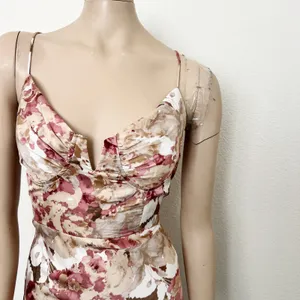 [Selfie Leslie] Lake Como Abstract Rose Floral Print Cami Midi Dress NWT Size XL thumbnail 9