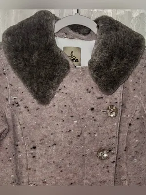 prAna Lisina Wool Blend peacoat in Oatmeal Rose Sz Small thumbnail 3