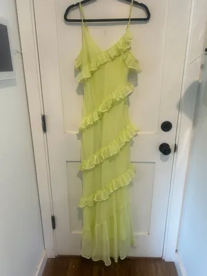 Nasty Gal Tiered Ruffle Chiffon Maxi Dress thumbnail 3