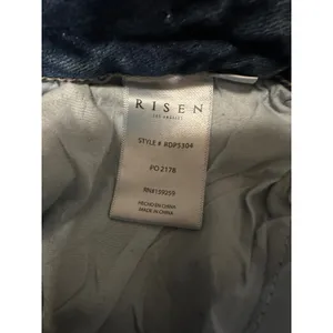 Risen Jeans High Rise Raw Hem Wide Leg Cropped Denim Pants (Style # RDP5304) thumbnail 4