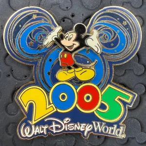 Disney parks 2005 where the party never ends Mickey Mouse 3D trading pin vintage thumbnail 1