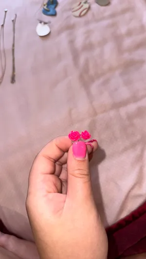 Pink Rose Earrings by Emma thumbnail 2