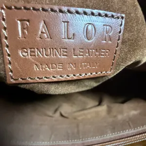 FALOR Le Borse Italy Brown Croc Embossed Leather Tote Shoulder Bag Purse Large thumbnail 5