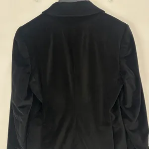 Madewell Peak-Lapel Double-Breasted Blazer in Velvet Classic Black XXS NWT thumbnail 12