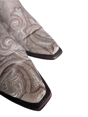 Women's Corral Western Beige White Embroidery Snip Toe Boots G1086 6.5 thumbnail 10