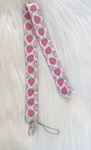 Strawberry lanyard Pink thumbnail 1