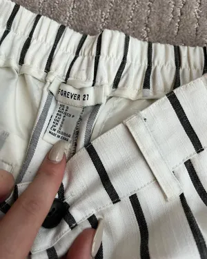 Forever 21 Black And White Striped Pants thumbnail 3