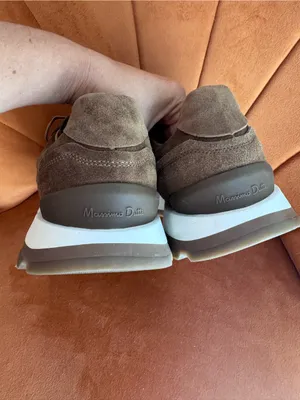 Massimo Dutti Brown Suede Lace up Sneakers Chunky thumbnail 5
