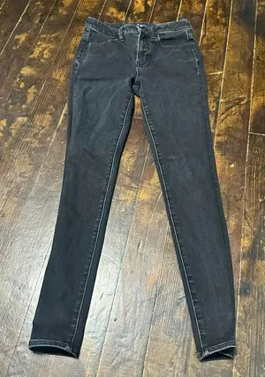 American Eagle distressed black 2 long jegging jeans thumbnail 1