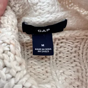 Vintage 2006 GAP Women's Oatmeal Beige Turtleneck Sweater | Wool Cotton Knit thumbnail 5