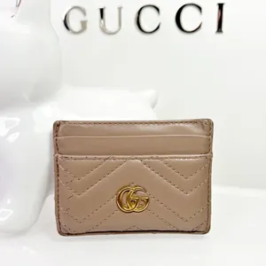 Gucci Marmont GG Chevron Calfskin Leather Card Case thumbnail 2