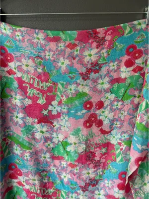 Lilly Pulitzer Floral Silk Cashmere Shawl Wrap thumbnail 8