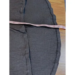 Minimalist Black Cotton Gauze V-Neck Midi Dress Lands' End Pockets S thumbnail 7