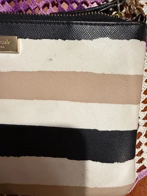 kate spade Striped Shoulder Bag in Black, Cream & Tan thumbnail 3