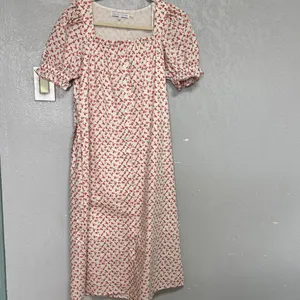 English Factory White and Red Floral Midi Dress thumbnail 10