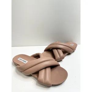 Steve Madden Sandals Womens Size 9 Nude Open Toe Crisscross Slip On‎ Slides thumbnail 6