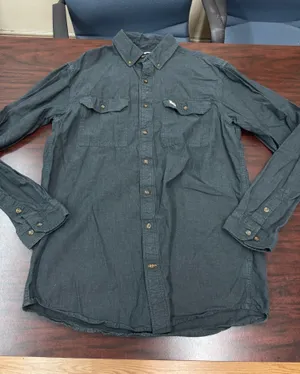 Carhartt Relaxed Fit Mens Chambray Button Front Long Sleeve Shirt- LTall thumbnail 1