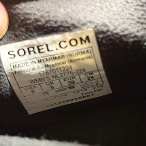 Sorel Whitney Short Lace Size 8 Gorpcore Elk Black Waterproof Winter Snow Boots thumbnail 6