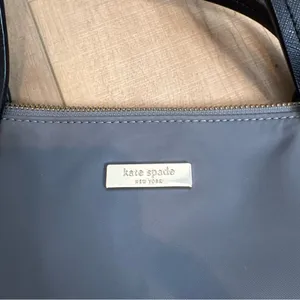 Kate Spade Lida May Nylon Street Tote Bag Gray Black Designer Y2K 2010 thumbnail 3