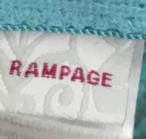 RAMPAGE Turquoise Lace Cheetah Design Racerback Bra thumbnail 6
